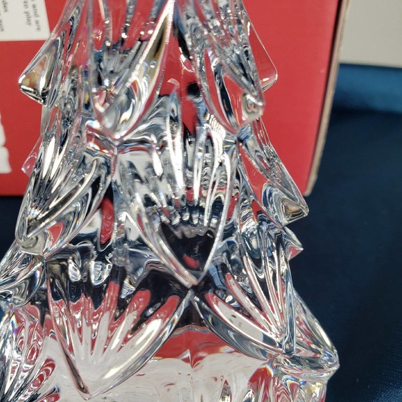 Waterford Crystal Christmas Tree Solid Sculpture Figurine With Box 10 cm - Picture 4 of 10